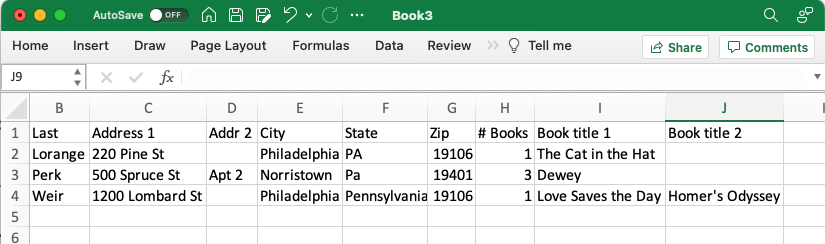 Denormalized
data.