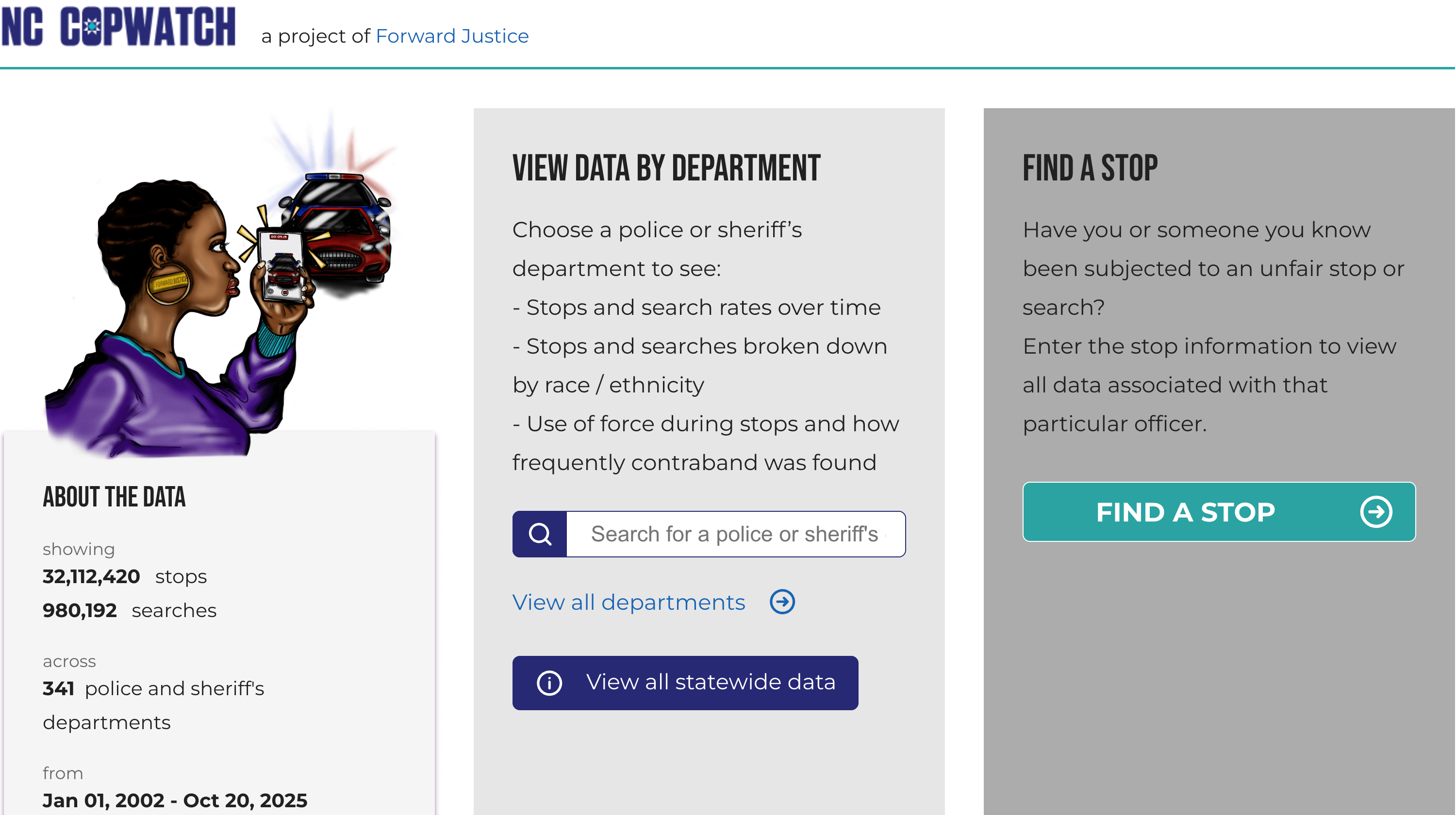 Accessible Traffic Stop Data with NC CopWatch | Caktus Group